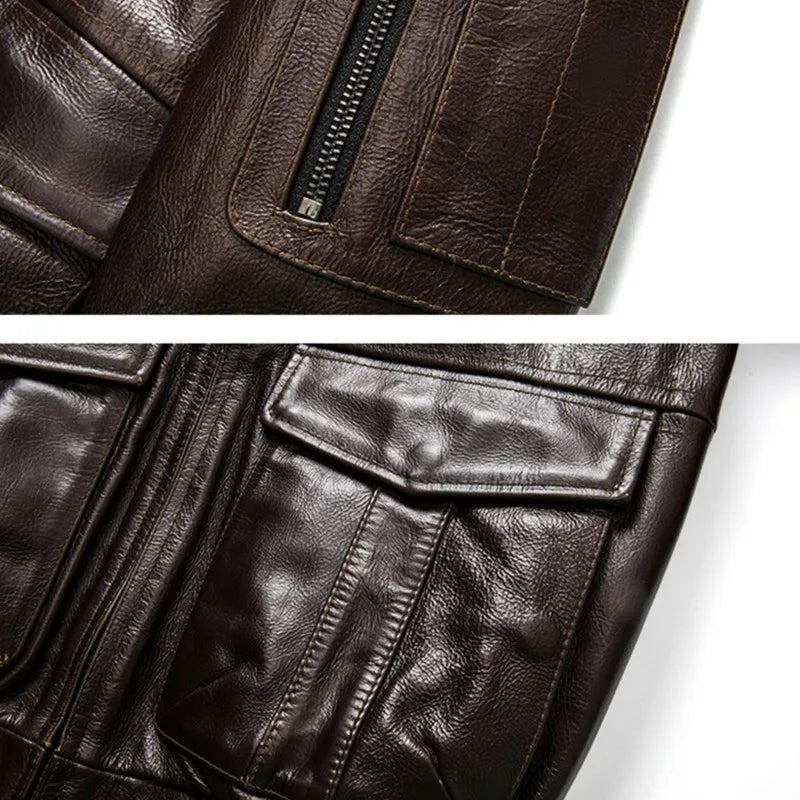 Blouson Cuir Aviateur Top Gun - Louise Vintage