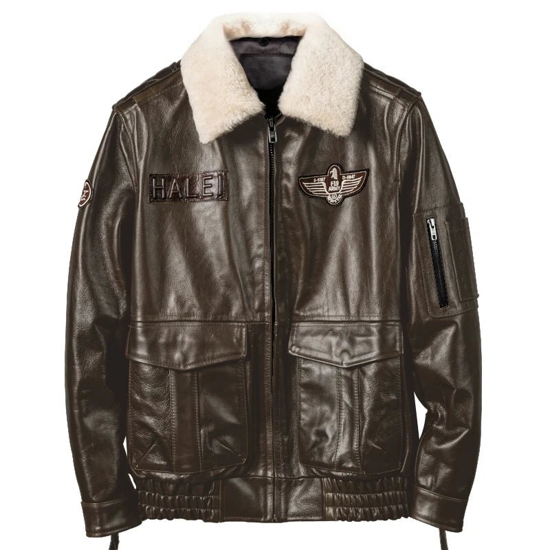Blouson Cuir Aviateur Top Gun - Louise Vintage