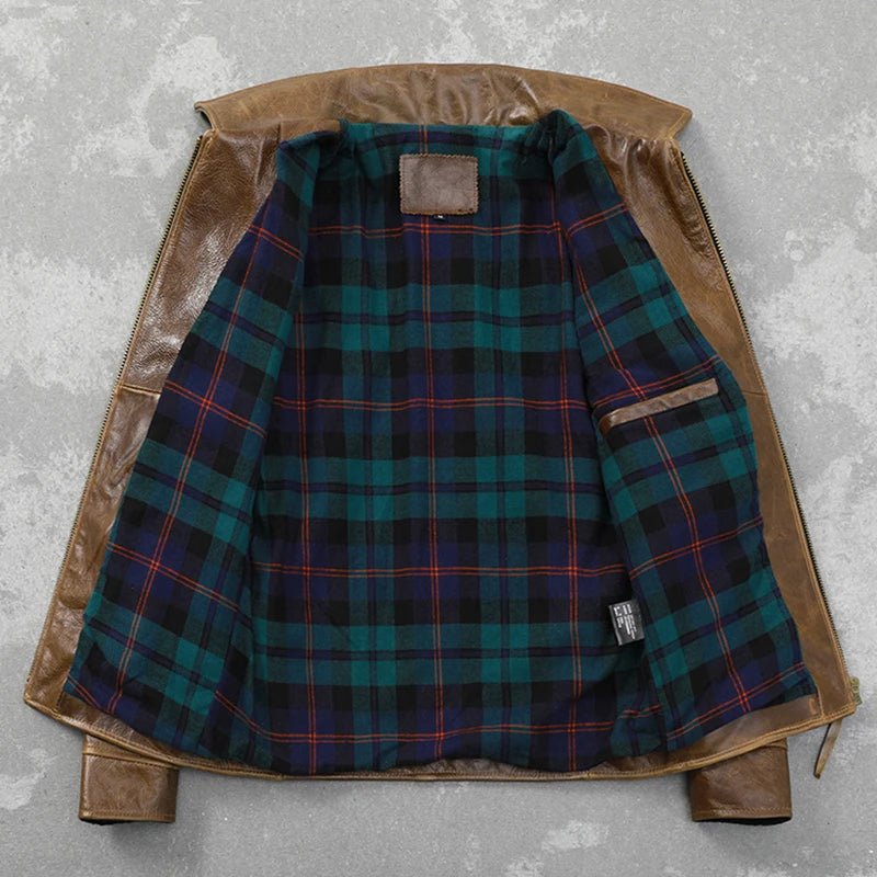 Blouson Cuir Homme Aviateur Vintage - Louise Vintage