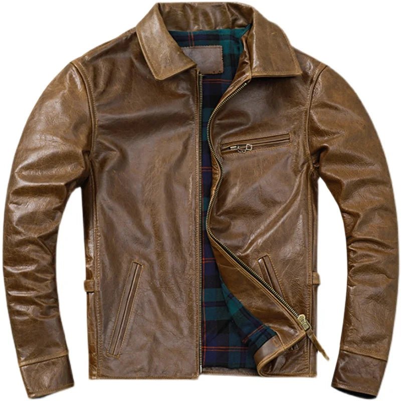 Blouson Cuir Homme Aviateur Vintage - Louise Vintage
