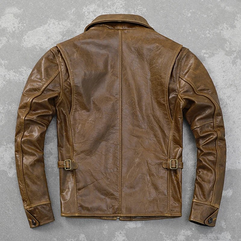 Blouson Cuir Homme Aviateur Vintage - Louise Vintage