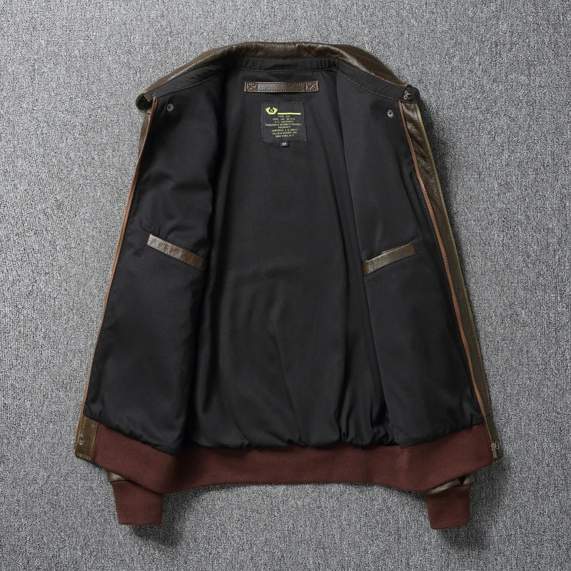 Blouson Cuir Homme Style Aviateur - Louise Vintage