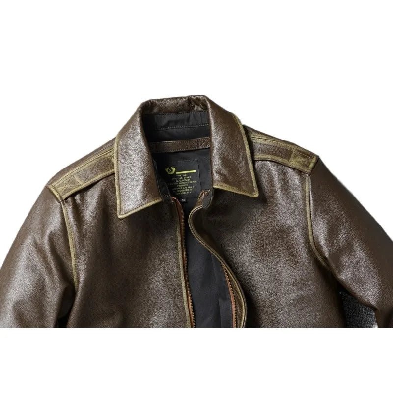 Blouson Cuir Homme Style Aviateur - Louise Vintage
