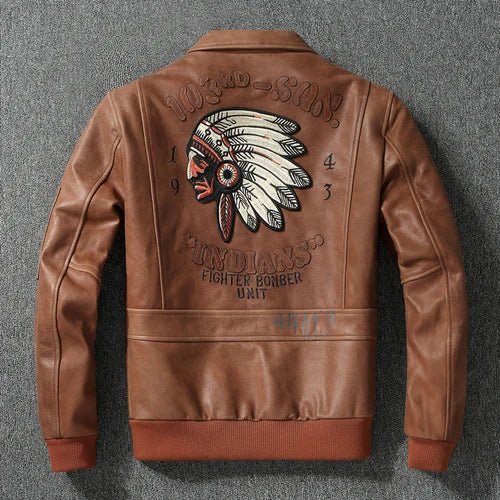 Blouson Cuir Type Aviateur - Louise Vintage