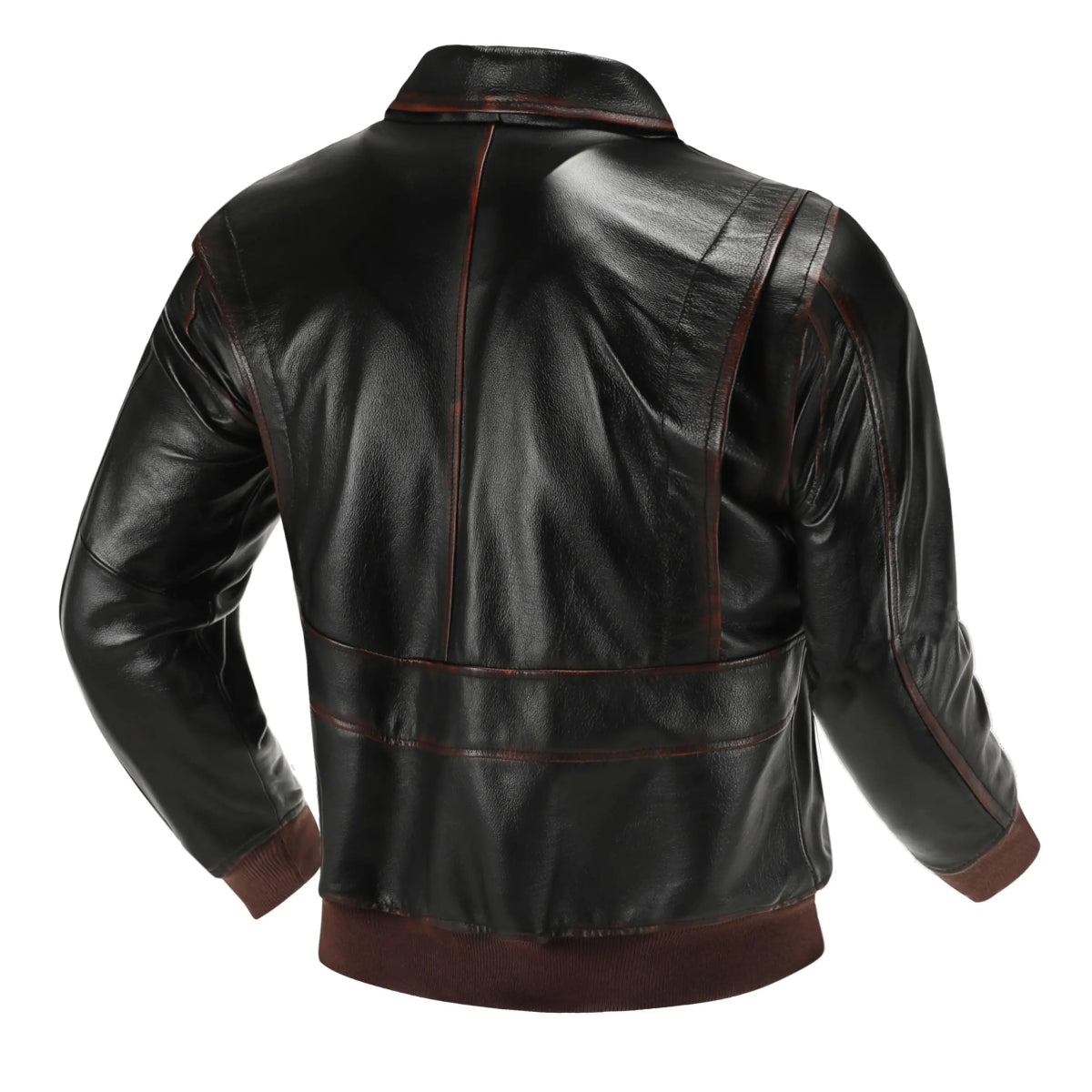 Blouson en Cuir Aviateur Homme - Louise Vintage