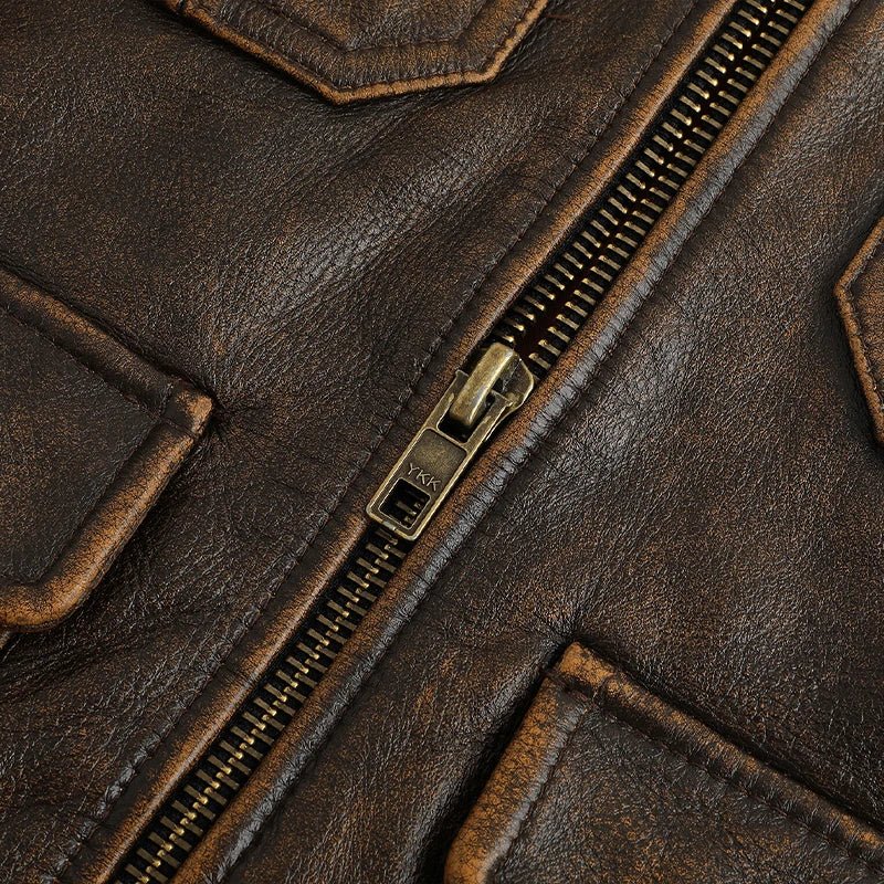 Blouson Homme Aviateur Cuir - Louise Vintage