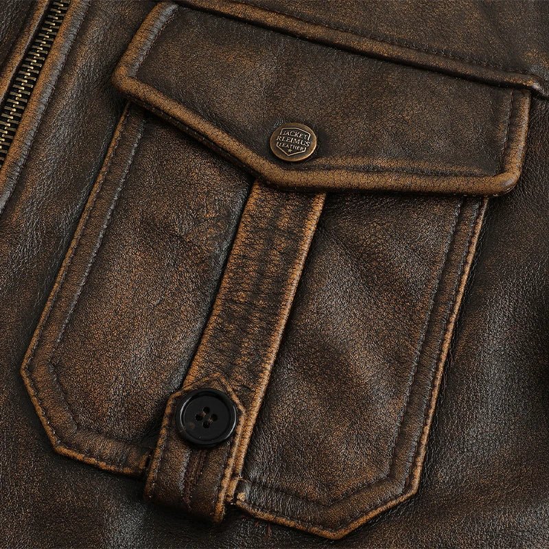 Blouson Homme Aviateur Cuir - Louise Vintage