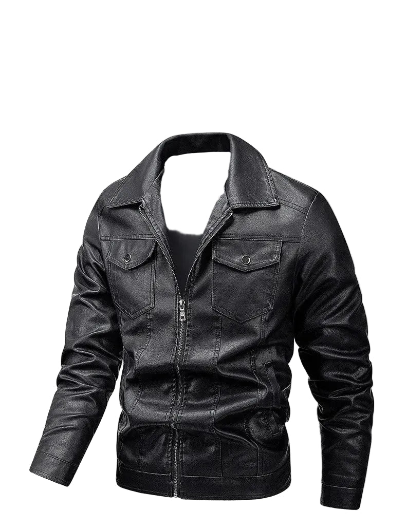 Blouson Homme Aviateur Noir - Louise Vintage