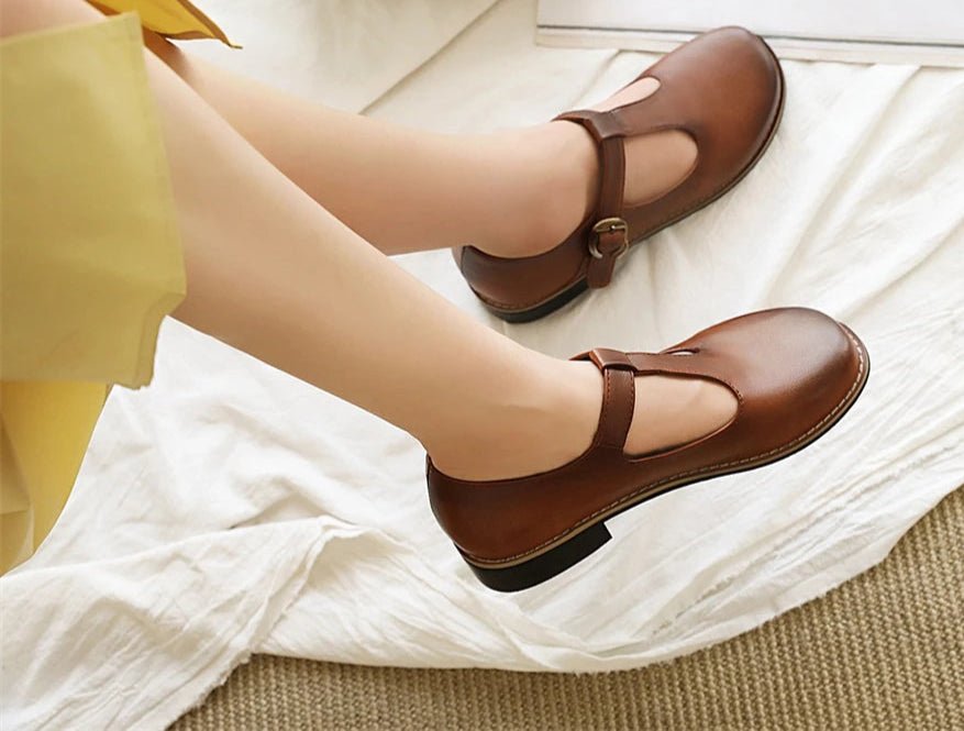 Chaussures Années 60 Bureau Marron - Louise Vintage