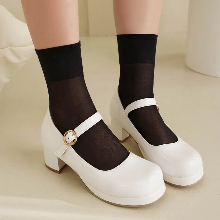 Chaussures Compensées Vintage Blanc - Louise Vintage