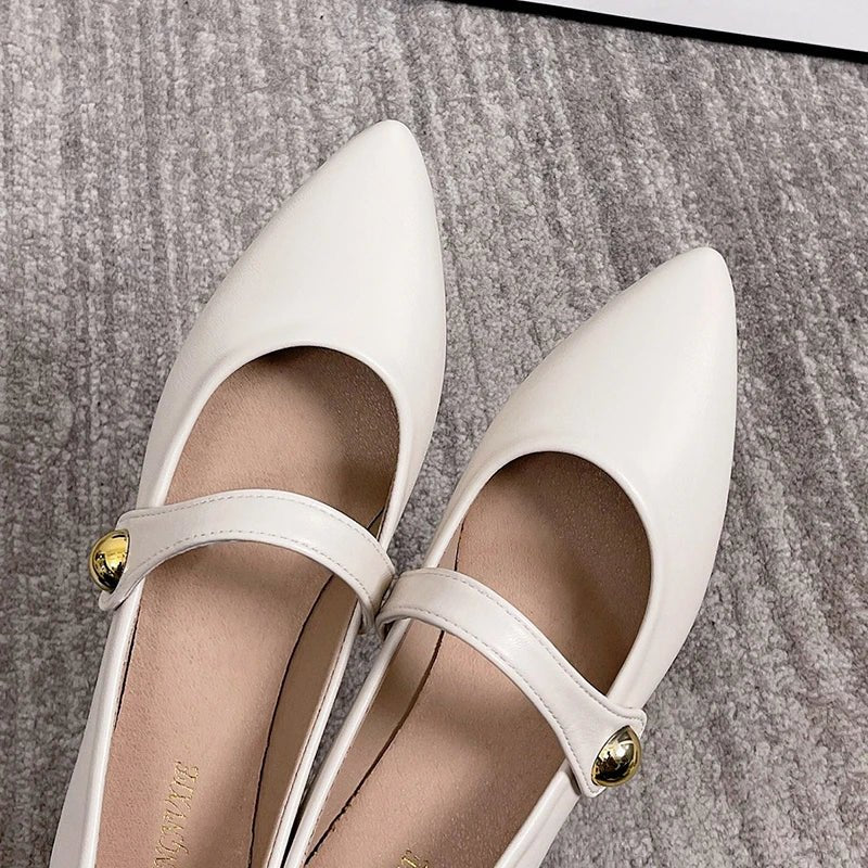 Chaussures Vintage Basses Crême - Louise Vintage