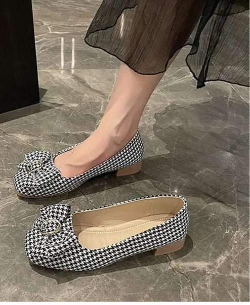 Chaussures Vintage Carreaux Noir - Louise Vintage