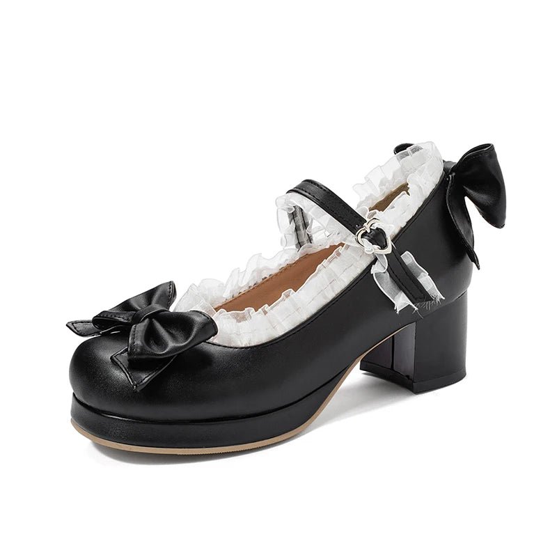 Chaussures Vintage Cuir Style Mary Jane Noir - Louise Vintage