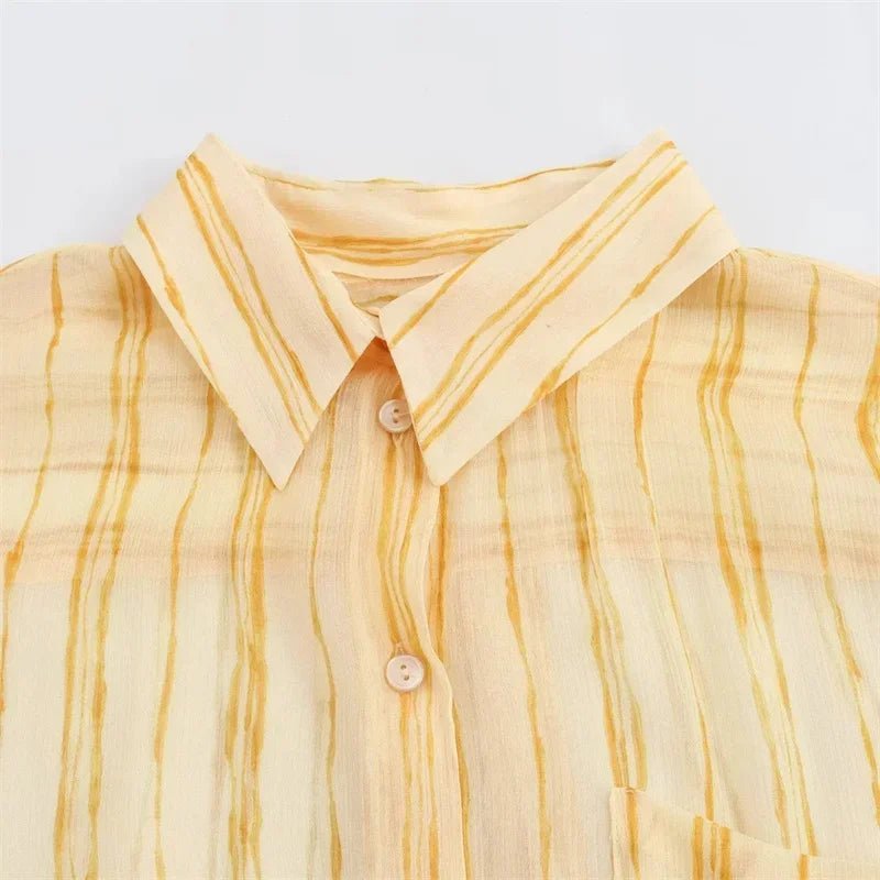 Chemisier Jaune Vintage Femme - Louise Vintage