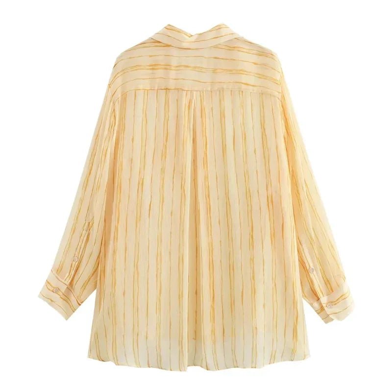 Chemisier Jaune Vintage Femme - Louise Vintage