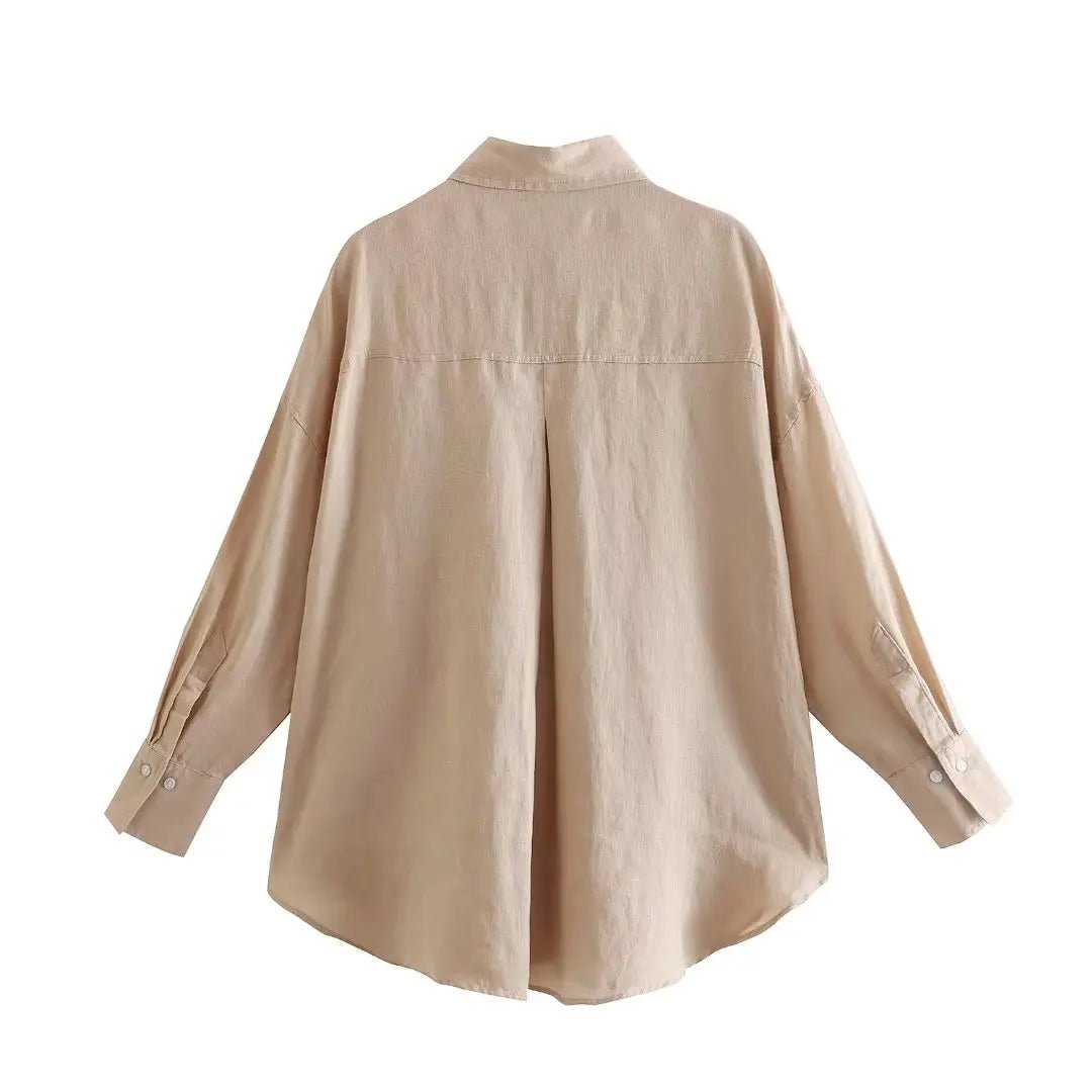 Chemisier Vintage Ample Beige - Louise Vintage