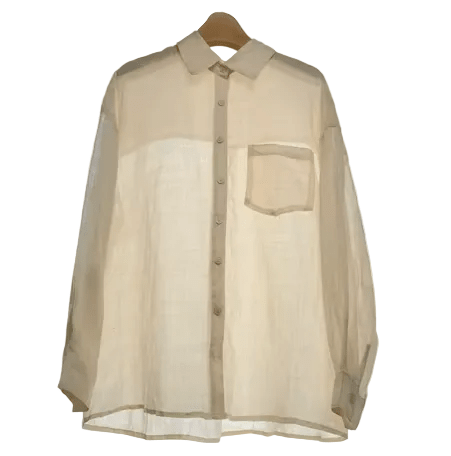 Chemisier Vintage Ample Beige - Louise Vintage