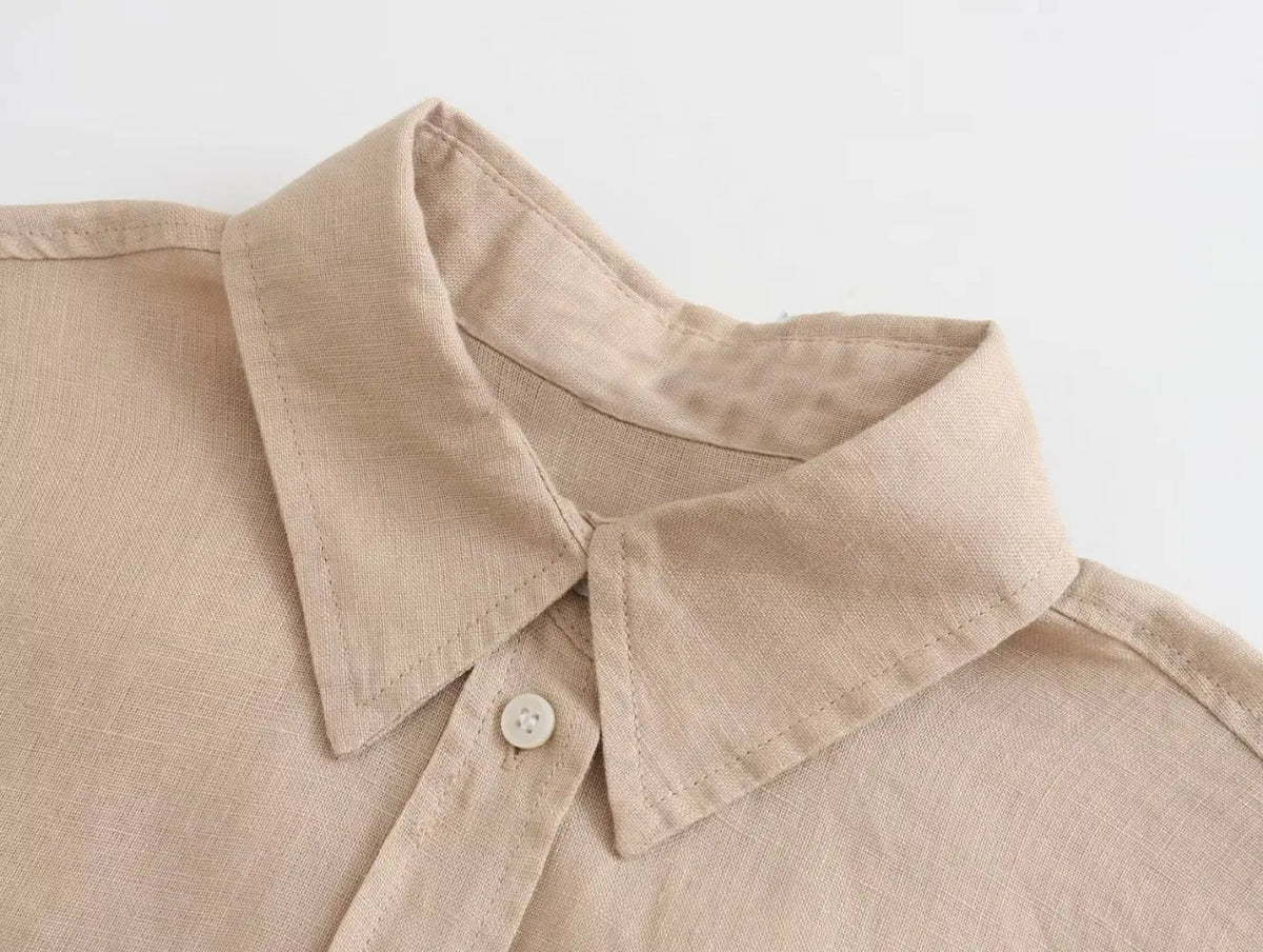 Chemisier Vintage Ample Beige - Louise Vintage