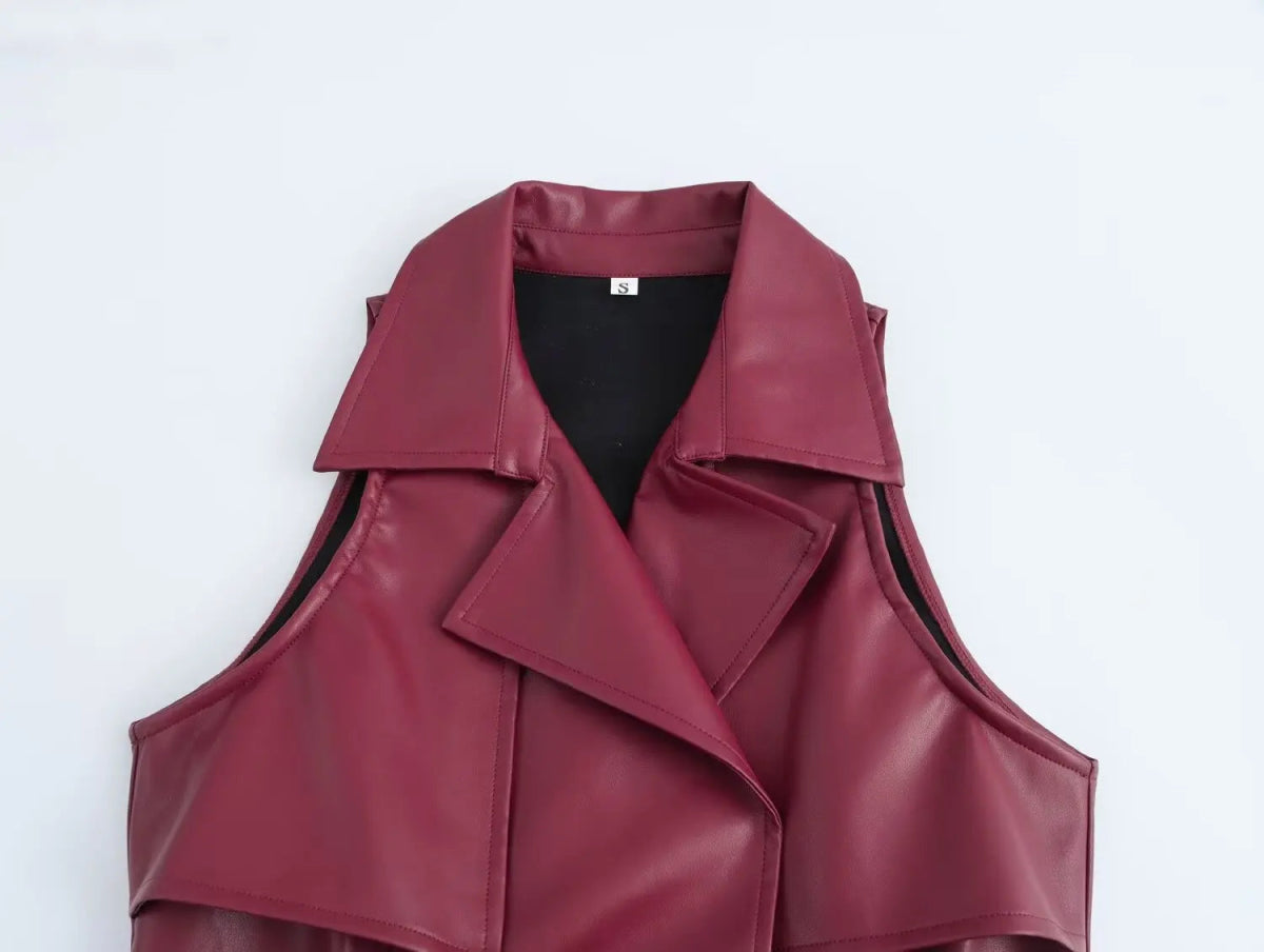 Femme Robe Année 70 Vintage Rouge - Louise Vintage