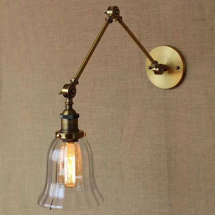 Grande Applique Murale Vintage Bois Verre - Louise Vintage