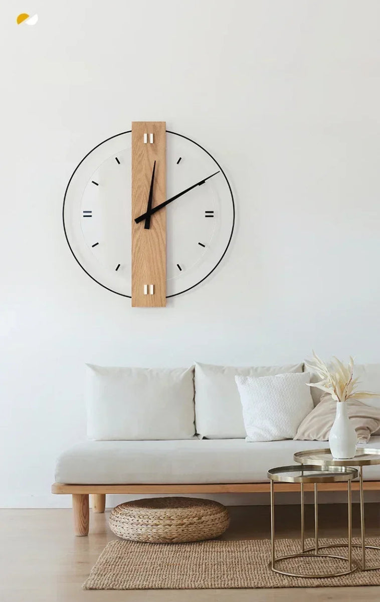 Grande Horloge Murale Vintage Bois - Louise Vintage