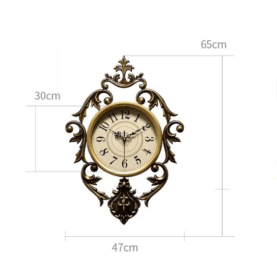 Horloge Murale Fer Vintage Marron - Louise Vintage