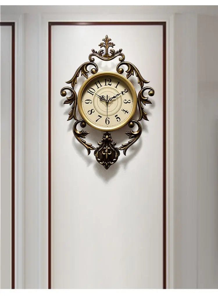 Horloge Murale Fer Vintage Marron - Louise Vintage