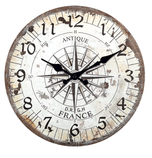 Horloge Murale Vintage Rétro Cartes - Louise Vintage