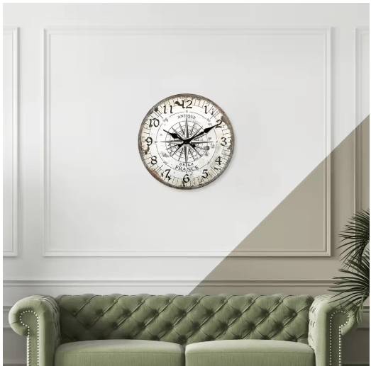 Horloge Murale Vintage Rétro Cartes - Louise Vintage