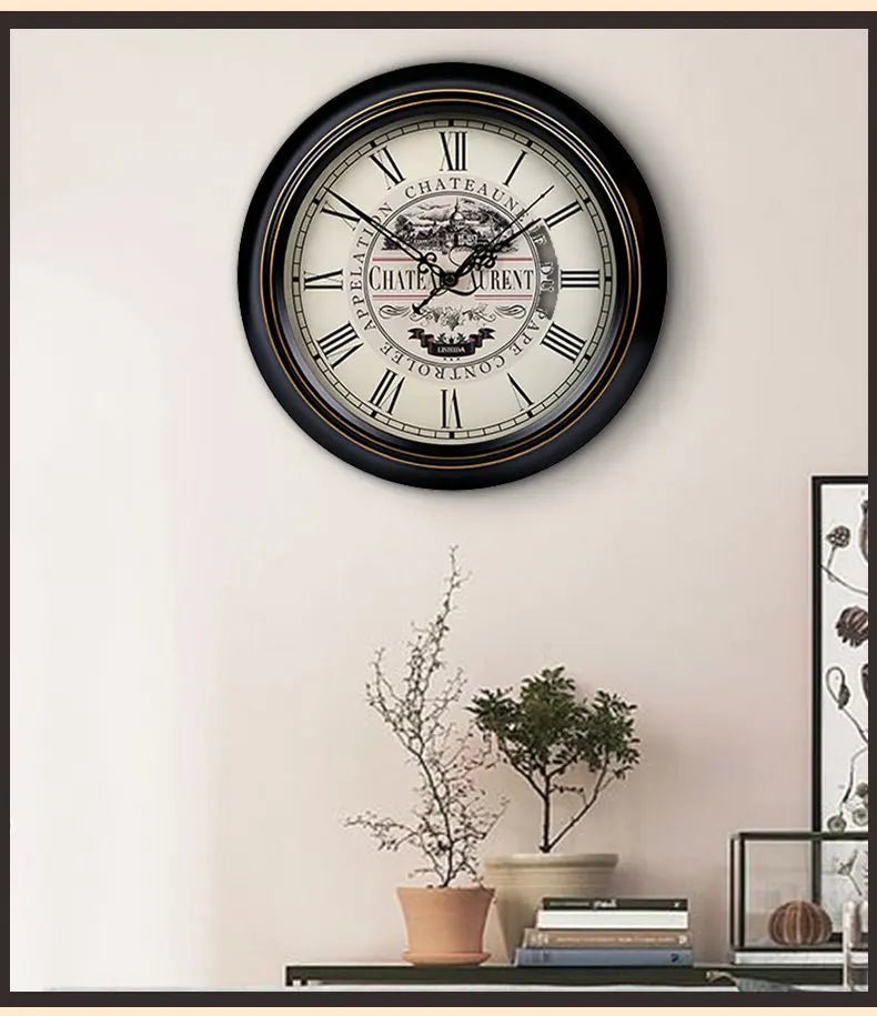 Horloge Murale Vintage Rétro Vieillie - Louise Vintage