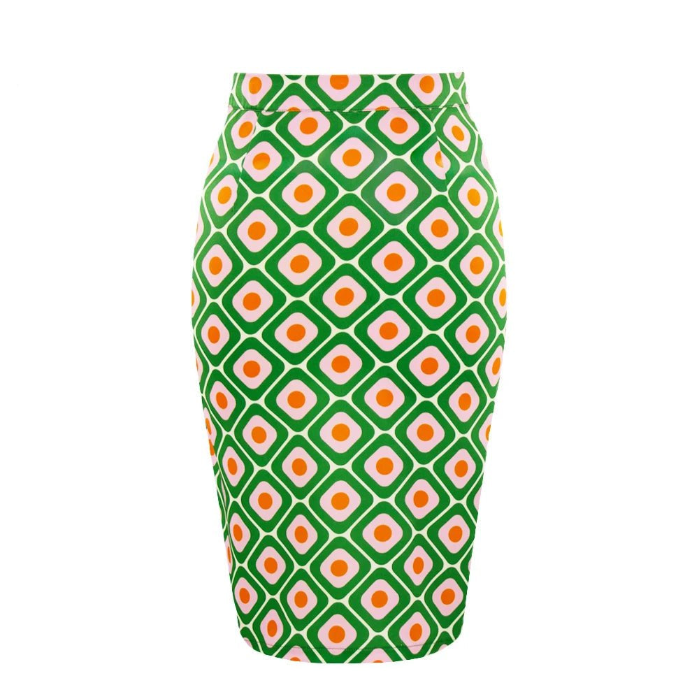 Jupe Crayon Vintage Géométrique - Louise Vintage