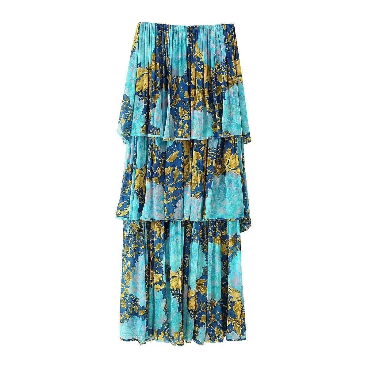 Jupe Longue Vintage Plissée Hippie - Louise Vintage
