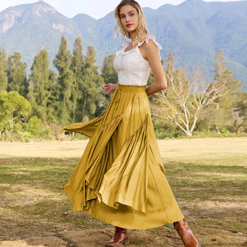 Jupe Longue Vintage Plissée Indienne - Louise Vintage