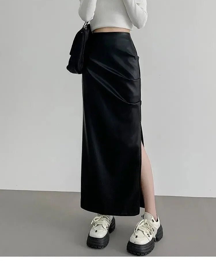 Jupe Taille Haute Plissé Longue Vintage - Louise Vintage