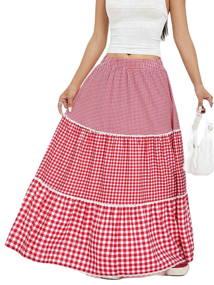 Jupe Vintage Longue Vichy - Louise Vintage