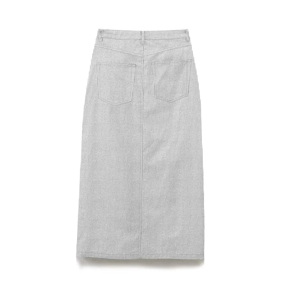 Jupe Vintage Poches Rayée - Louise Vintage