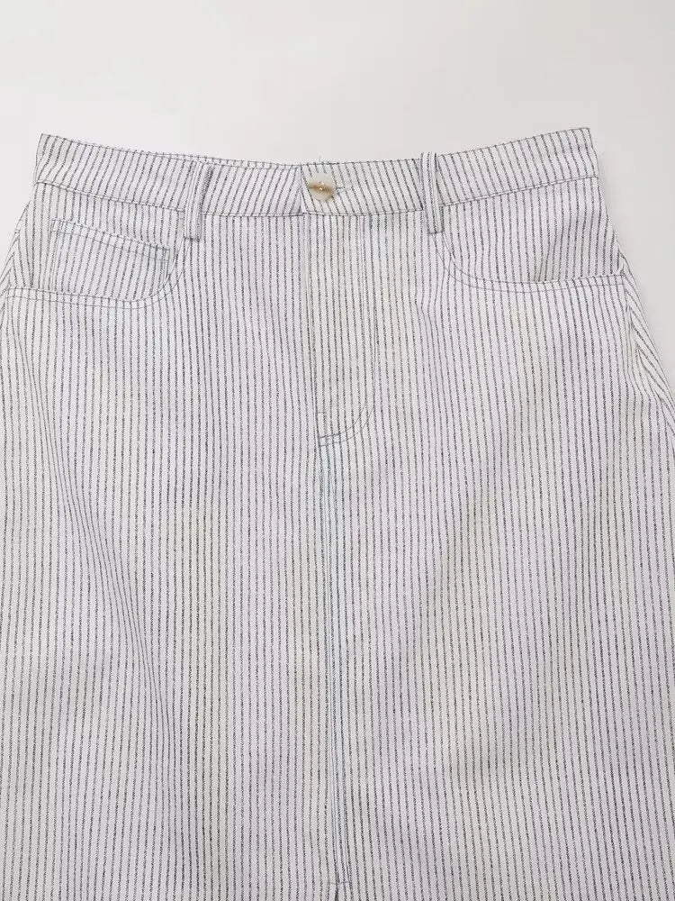 Jupe Vintage Poches Rayée - Louise Vintage