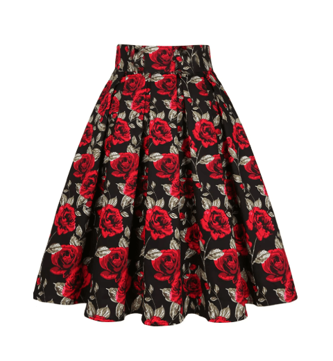 Jupe Vintage Trapèze Fleurs - Louise Vintage