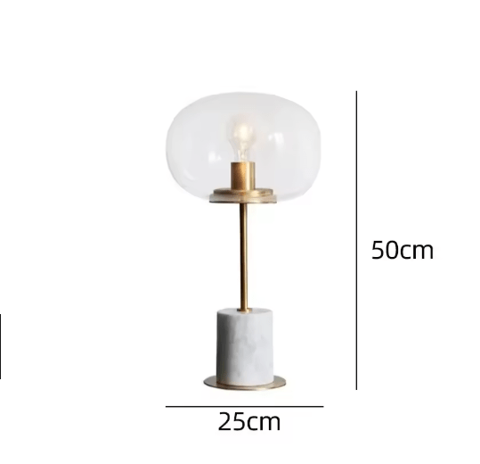 Lampe Globe Verre Vintage Blanc - Louise Vintage
