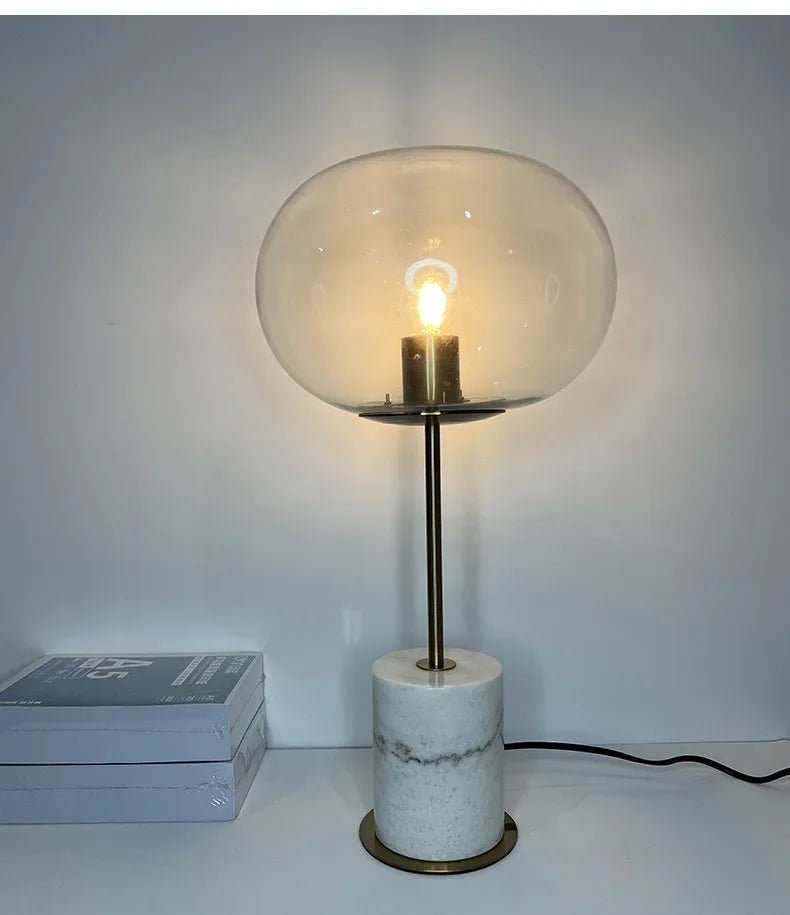 Lampe Globe Verre Vintage Blanc - Louise Vintage