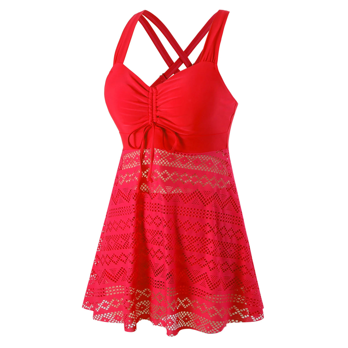 Maillot de Bain Sexy 1 Piece Vintage Rouge - Louise Vintage
