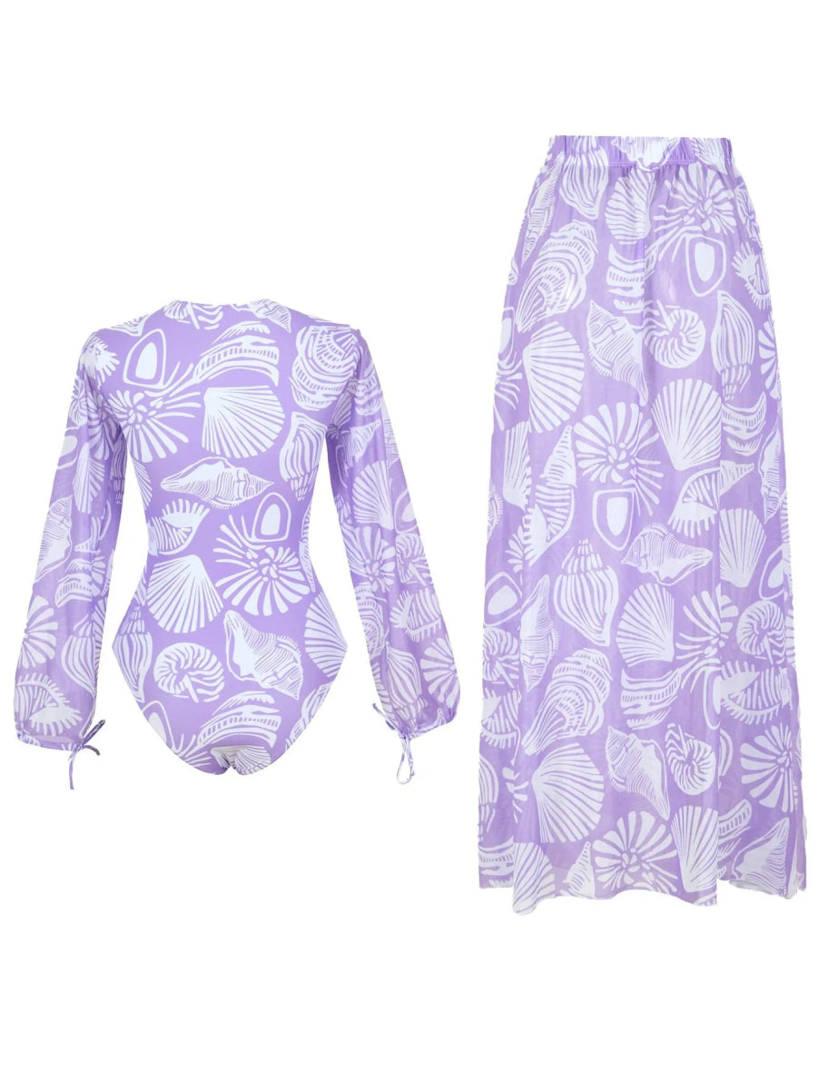 Maillot de Bain Sexy 1 Piece Vintage Violet - Louise Vintage