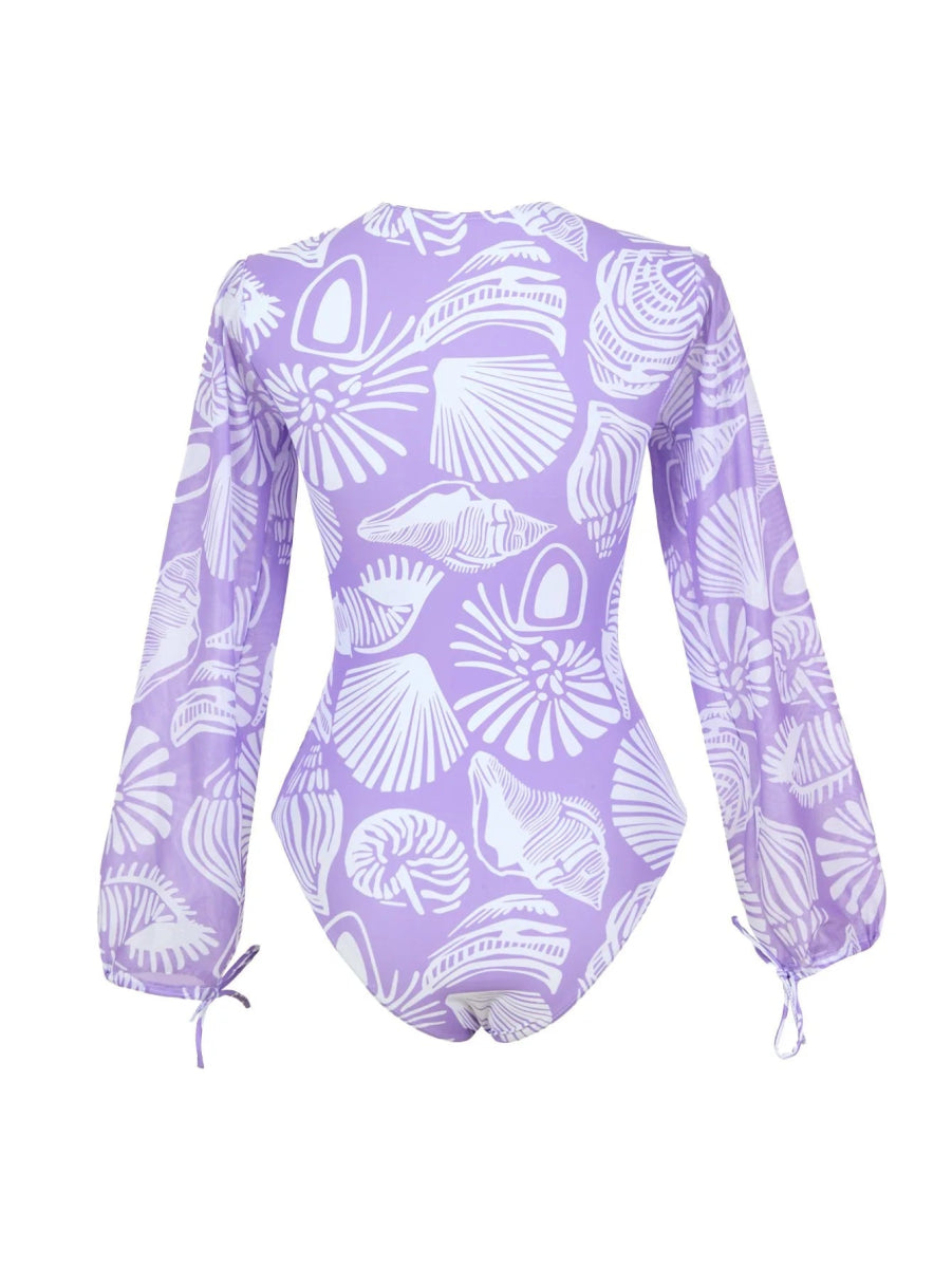 Maillot de Bain Sexy 1 Piece Vintage Violet - Louise Vintage