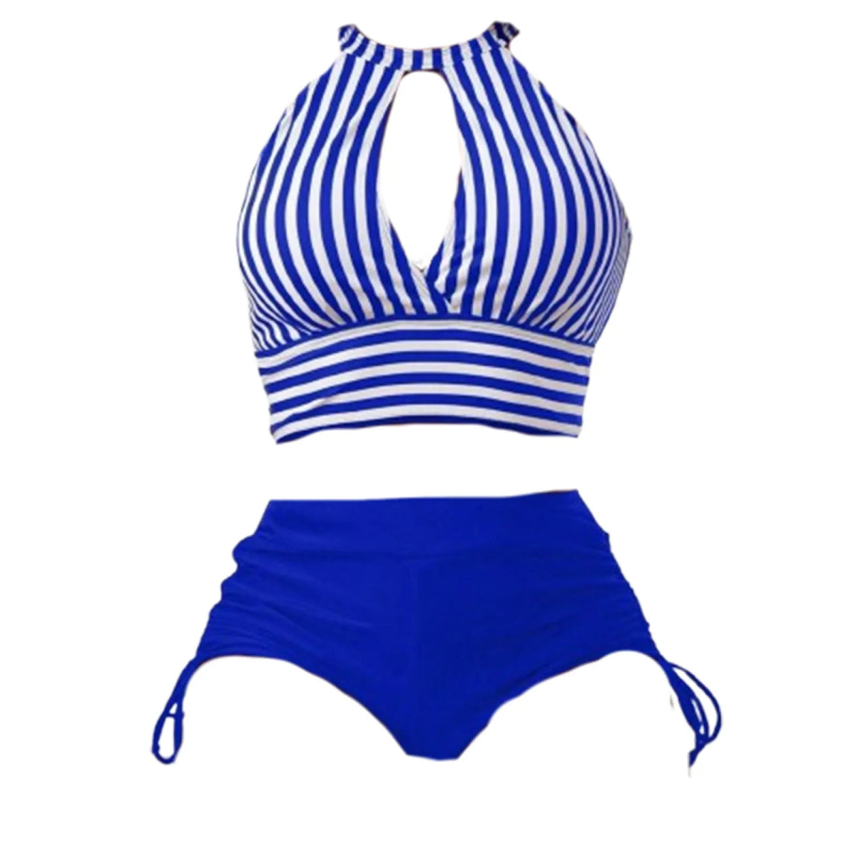 Maillot de Bain Vintage Bikini taille haute Bleu - Louise Vintage