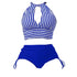 Maillot de Bain Vintage Bikini taille haute Bleu - Louise Vintage