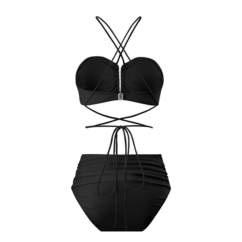 Maillot de bain Vintage taille haute noir - Louise Vintage