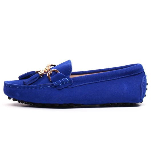 Mocassins Vintage Femme Bleu - Louise Vintage