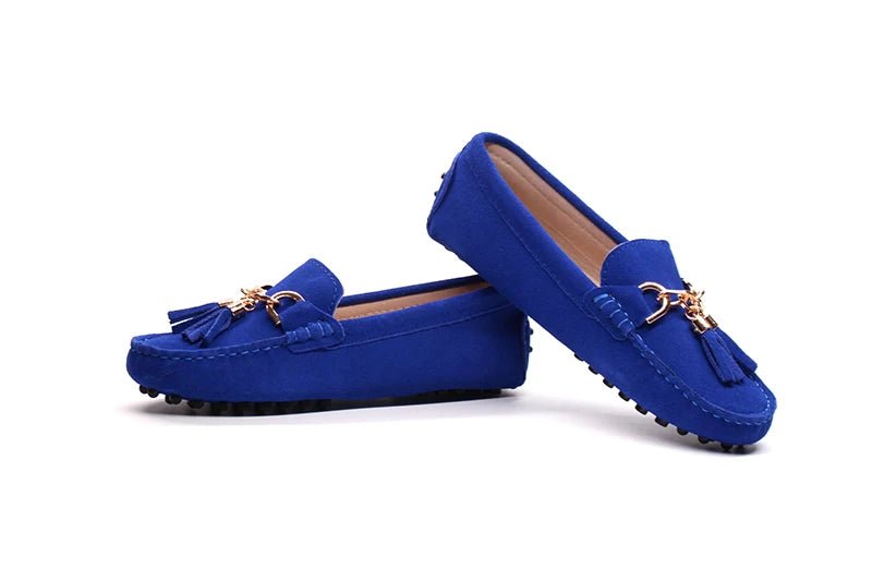 Mocassins Vintage Femme Bleu - Louise Vintage