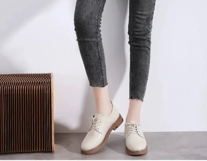 Mocassins Vintage Femme Ivoire - Louise Vintage