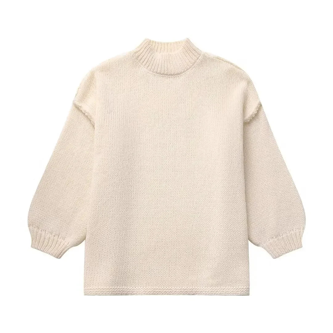 Pull Oversize Vintage Beige - Louise Vintage